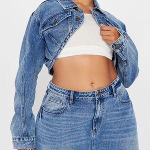 Lone Pine Cropped Bolero Denim Jacket - Medium Wash